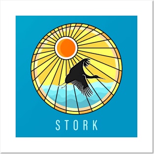 Stork artwork Posters and Art